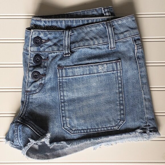 Vintage Y2K American Eagle Low Rise Denim Shorts - Picture 7 of 12